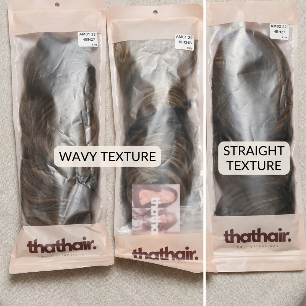Wavy and Straight Hair Extensions - Brown
